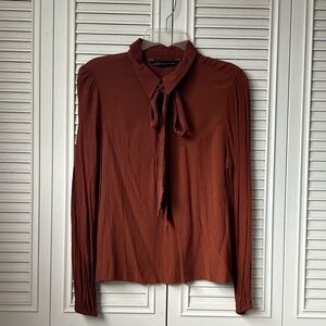 Zara Tie-Neck Blouse